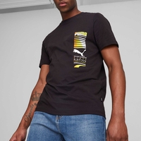 PUMA GRAPHICS MULTICOLOR TEE BLACK