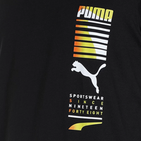 PUMA GRAPHICS MULTICOLOR TEE BLACK