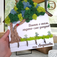 Къщичка за ключове със скандинавски мъх