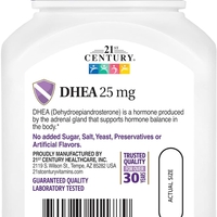 DHEA, 25 mg, 90 капсули