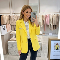 Дамски блейзър в жълт цвят