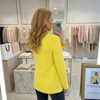 Дамски блейзър в жълт цвят