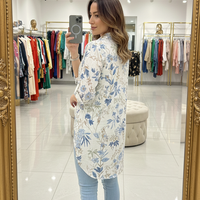 Дамска туника - риза с флорален принт, изработена от вискоза