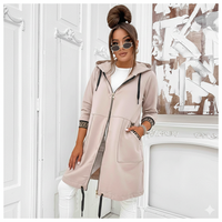 Дамски удължен суичър – бежов