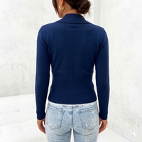 Дамска пролетна жилетка в тъмносиньо – универсален размер S/M/L