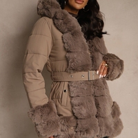 Дамска зимна парка ELEGANCE – камел