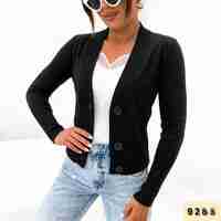 Дамска пролетна жилетка в черно – универсален размер S/M/L