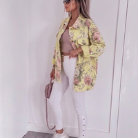 Дънково яке с флорален принт MAXI