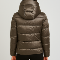 Металическо дамско яке с качулка