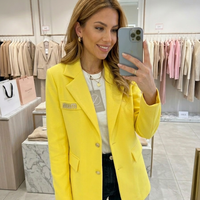 Дамски блейзър в жълт цвят