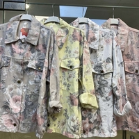 Дънково яке с флорален принт MAXI