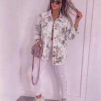 Дънково яке с флорален принт MAXI