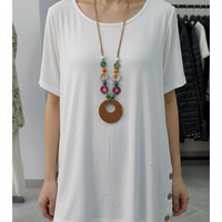 Дамска блуза с къс ръкав + аксесоар