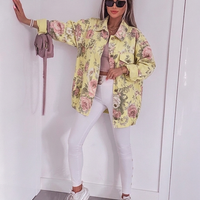 Дънково яке с флорален принт MAXI