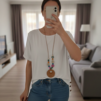 Дамска блуза с къс ръкав + аксесоар