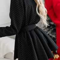 Елегантен гащеризон с камъни в черно