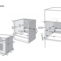 Фурнa за вграждане С МИКРОВЪЛНИ ARIELLI AOE-1472BMW