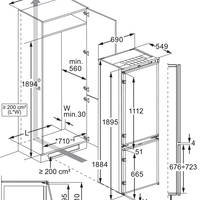 Хладилник за вграждане AEG NSC7P751ES