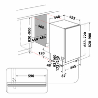 Съдомиялна за вграждане Whirlpool WSIC 3M27