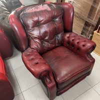 Кресло Честърфийлд модел Pegasus, цвят Oxblood (телешка кръв)