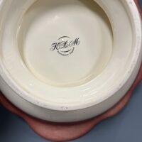 KLM Staffordshire кана и купа в розово със златен ръб