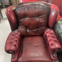 Кресло Честърфийлд модел Pegasus, цвят Oxblood (телешка кръв)