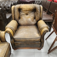 Фотьойл тип Chesterfield цвят уиски