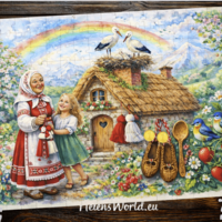 Картонен пъзел Баба Марта 2