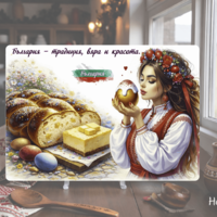 Стъклена дъска за рязане Великден 11