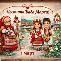 Картонен пъзел Баба Марта 1