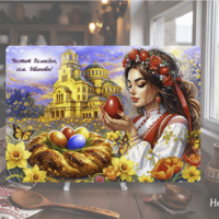 Стъклена дъска за рязане Великден 21