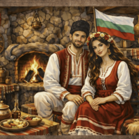 Картонен пъзел Аз обичам България 1