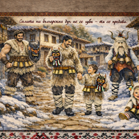 Картонен пъзел Кукери 1