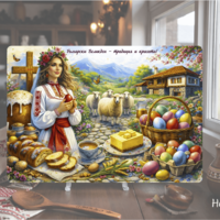 Стъклена дъска за рязане Великден 22