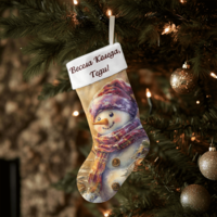 Коледен персонализиран чорап Снежен човек