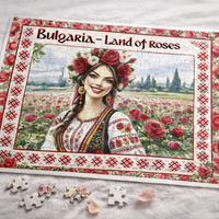 Картонен пъзел Аз обичам България 4