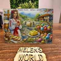 Стъклена дъска за рязане Великден 22