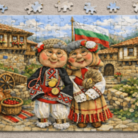 Картонен пъзел Баба Марта 4