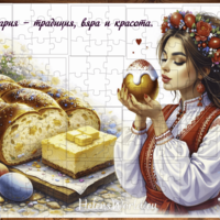 Магнитен пъзел Великден 4