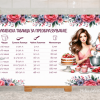 Стъклена дъска за рязане, Мерни единици 3