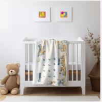 Персонализирано бебешко одеяло за месечни снимки – Момче