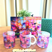 Персонализирани стъклена чаши мат за 8-ми март 1