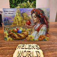 Стъклена дъска за рязане Великден 21