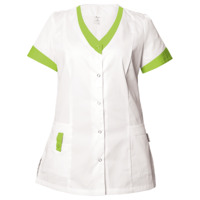 ALEGRA WHITE/LIGHT GREEN Дамска медицинска туника