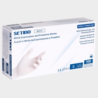 SETINO NITRILE WHITE Нитрилни ръкавици без пудра