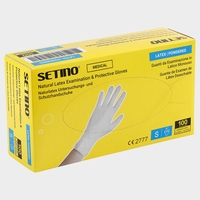 SETINO LATEX WHITE P Еднократни ръкавици от латекс