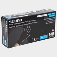 SETINO NITRILE BLACK Еднократни ръкавици от нитрил