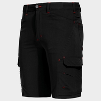 Работен къс панталон VIGOR BLACK/RED