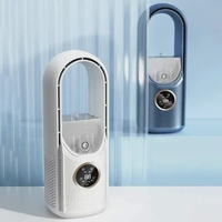 Компактен USB вентилатор Zola с овлажнител, пречиствател на въздух и LED светлина