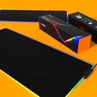Геймърска подложка за мишка с RGB led осветление 80 Х 30 см. Черен, Ultradion